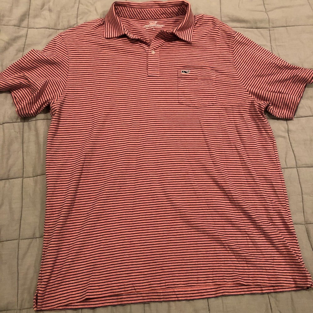 Vineyard vines polo Large  light red and navy